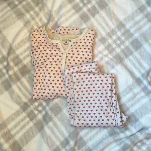 Roller Rabbit Pink Hearts long sleeve Pajamas XS